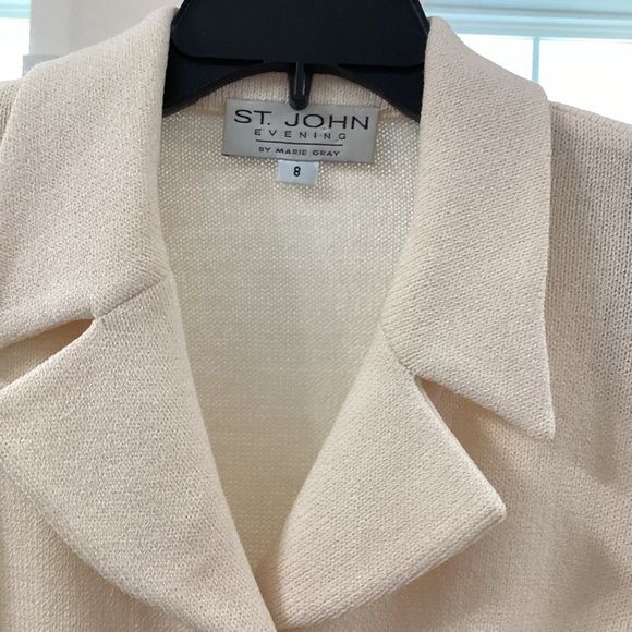 St. John Evening by Marie Gray Cream Evening Blazer - Picture 5 of 11
